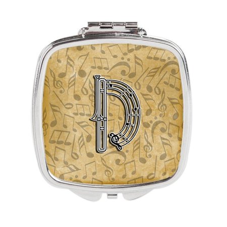 CAROLINES TREASURES Letter D Musical Instrument Alphabet Compact Mirror CJ2004-DSCM